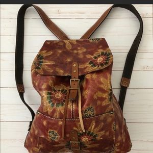 Patricia Nash Atrani Leather Backpack Floral